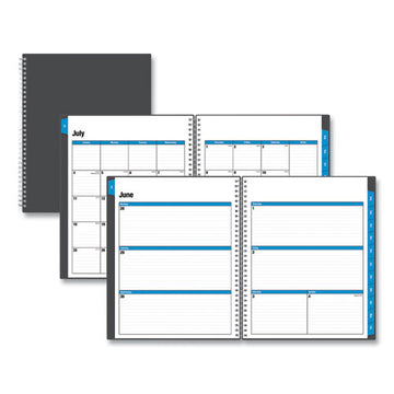 Blue Sky® Collegiate Academic Year Weekly-monthly Planner, 11 X 8.5, Charcoal Cover, 12-month (july To June): 2021 To 2022 freeshipping - TVN Wholesale